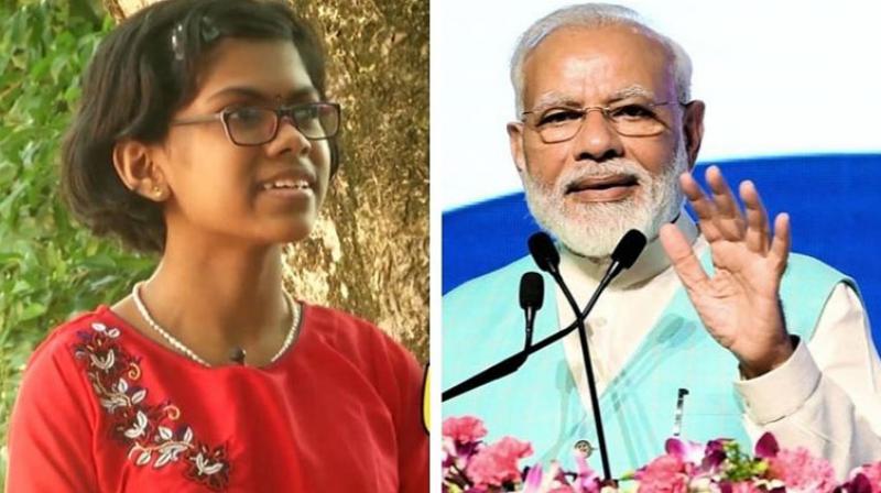 PM Modi congratulates Kerala girl
