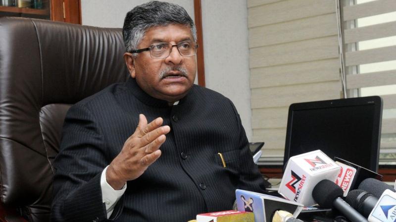Law and IT Minister Ravi Shankar Prasad