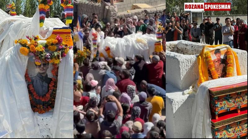 Funeral Procession of Ex-Serviceman Killed in Police Firing During Ladakh Violence Performed Today