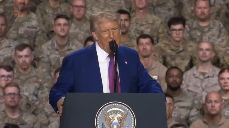Donald Trump Re-Claims Role in Cooling India-Pakistan Tensions During Military Address in Qatar