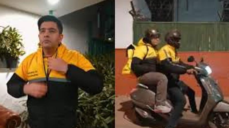 The MP, who has been a vocal critic of the "10-minute delivery" promise, used the stunt to renew his call for better working conditions and safety for gig workers.  File Photo.