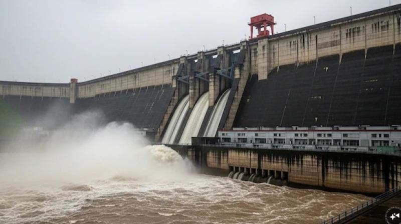 Bhakra Dam Just 2.16 Feet Below Danger Mark, Poses Threat to Anandpur Sahib and Nangal Areas (Image Courtesy: CNBC)