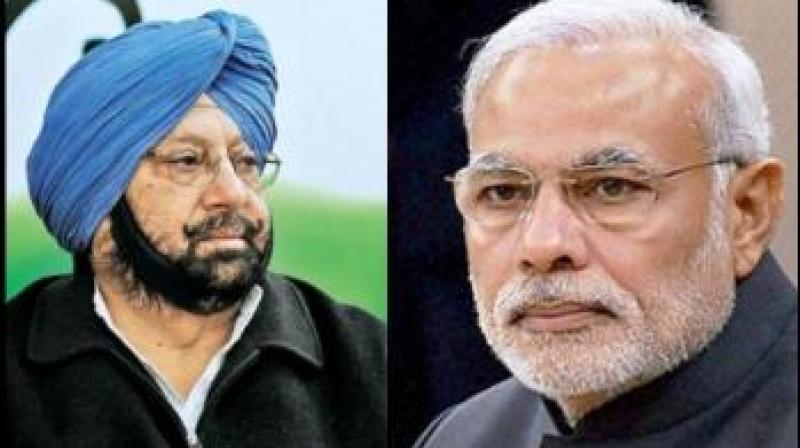 Capt Amarinder Singh and Narendra Modi