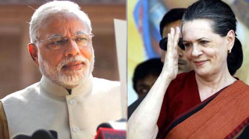 Narendra Modi and Sonia Gandhi