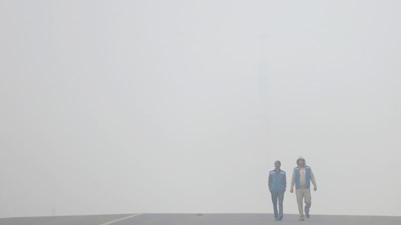 Delhiites woke up to a cold and foggy morning