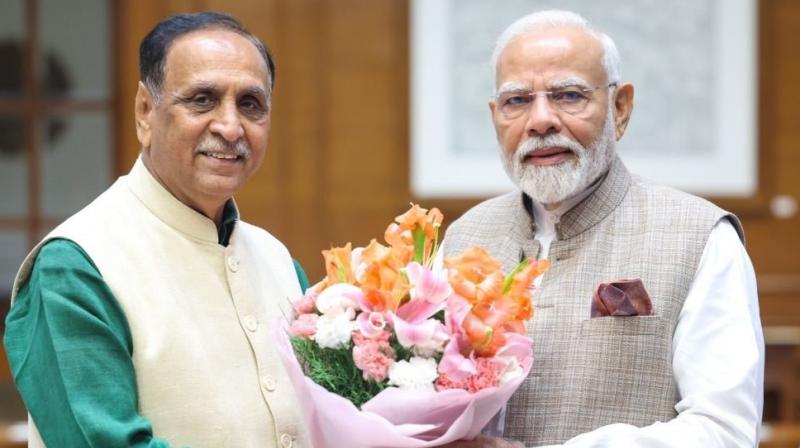 PM Narendra Modi Meets Family of Late Former Gujarat CM Vijay Rupani, died in Air India Flight Crash