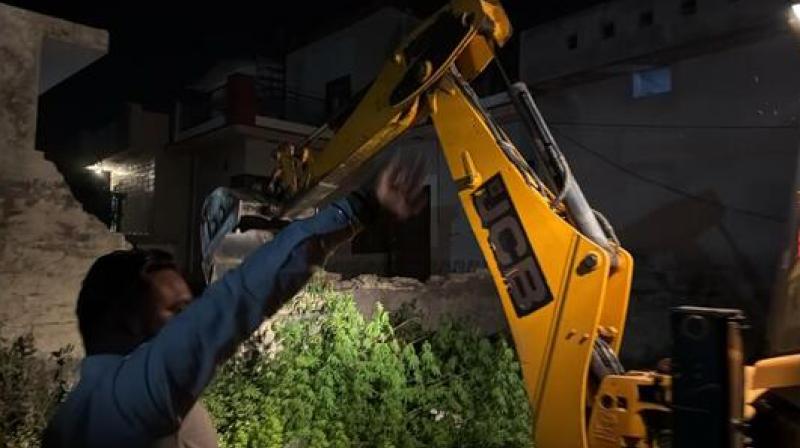 Punjab Police Take Unprecedented Action, Demolish Drug Smuggler’s Illegal House in Ludhiana