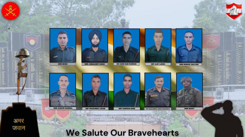 GOC, White Knight Corps Pays Tribute to Ten Soldiers Martyred in Doda Accident