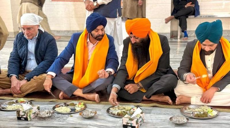 World Bank President Ajay Banga on Four-Day Visit to Pakistan, Pays Obeisance at Gurdwara Sri Panja Sahib (Image courtesy: The Tribune)