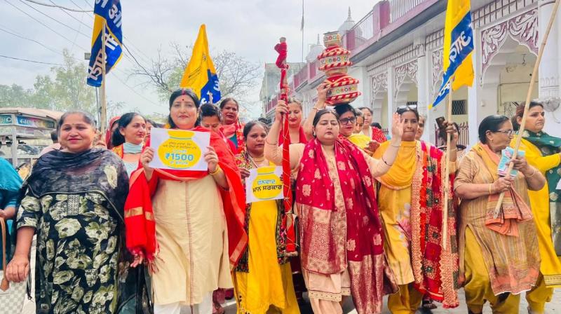 Joy Sweeps Punjab as Mann Government Announces Monthly Financial Assistance for Women; Celebrations Erupt with Traditional ‘Jaago' Processions File Photo.