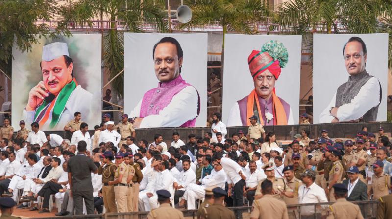 Maharashtra Deputy Chief Minister Ajit Pawar's last rites: Full state honours accorded