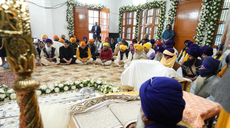 Bhagwant Mann & Arvind Kejriwal join Sangat: Sikhism propagated "true model of socialism and secularism in the world"