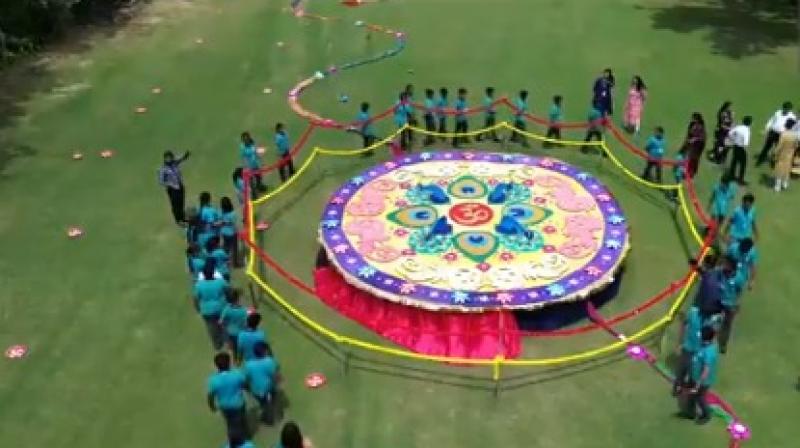 Record Breaking Giant Rakhi Built In 30 Days By Students And Teachers Of KWS In Gujarat's Ahmedabad