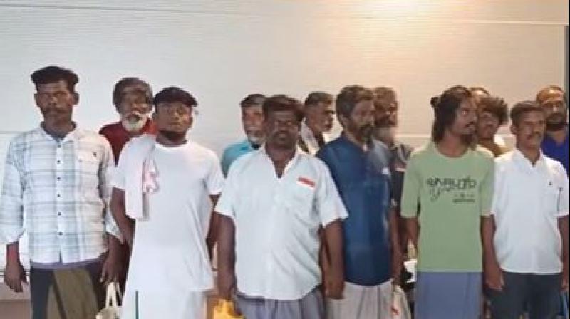 15 Fishermen Released From Sri Lankan Prison Reach Chennai Airport