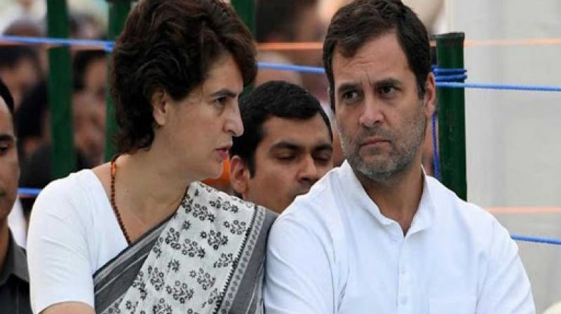 Priyanka Gandhi Vadra and Rahul Gandhi
