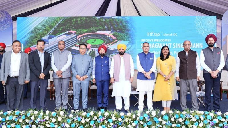 Infosys' Rs 286 crore project in Mohali will provide direct employment to 2,700 youth & create thousands of indirect jobs: CM Bhagwant Singh Mann File Photo.