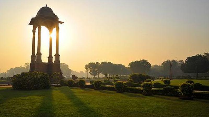 National capital woke up to a sunny and humid morning today