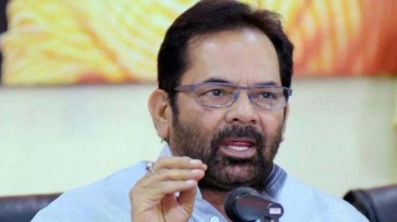 Minority Affairs Minister Mukhtar Abbas Naqvi