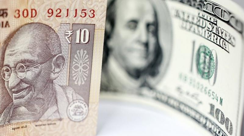 Rupee jumps 8 paise against dollar