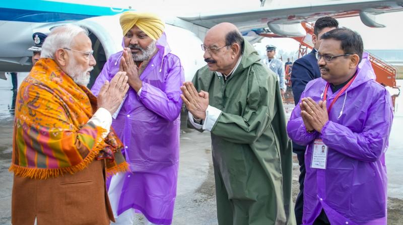 Punjab: Cabinet Ministers Harpal Singh Cheema, Mahinder Bhagat Receives PM Modi at airport