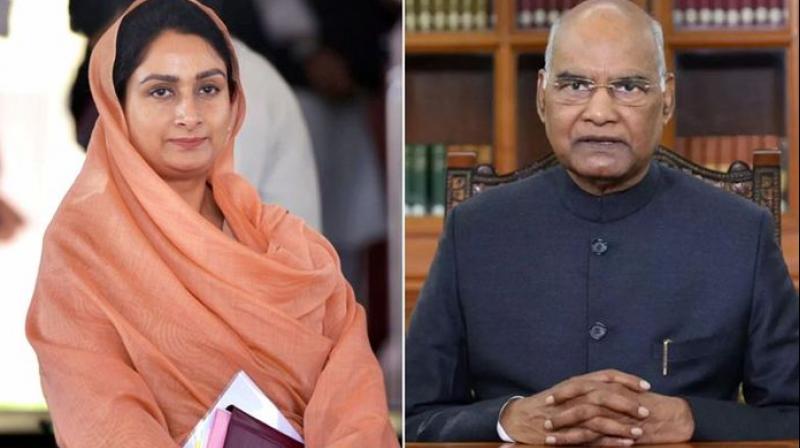 Harsimrat Kaur Badal and Ram Nath Kovind