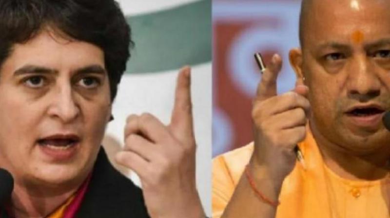 Priyanka Gandhi Vadra and Yogi Adityanath