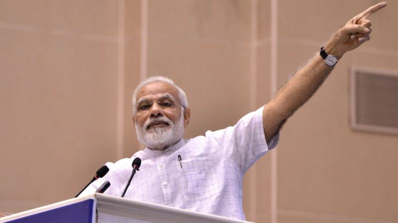 Narendra Modi today assailed Congress government