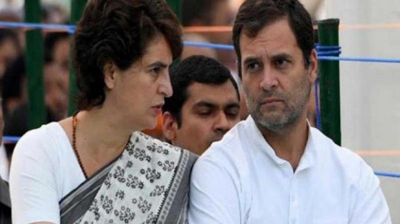 Priyanka Gandhi Vadra and Rahul Gandhi