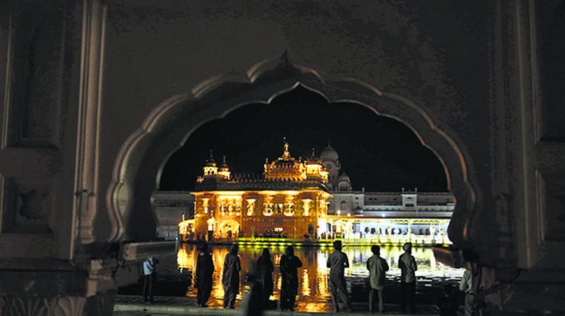 Golden Temple during a Blackout during recent Tensions between India and Pakistan (Image Courtesy: Hindustan Times,PTI)