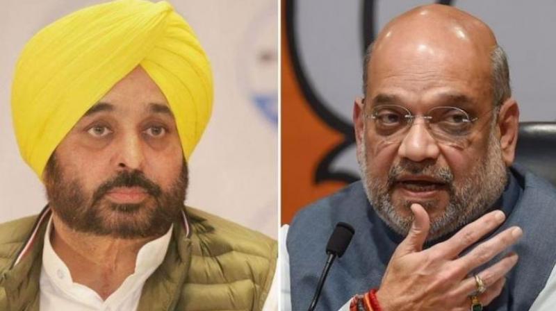 CM Bhagwant Mann and Amit Shah