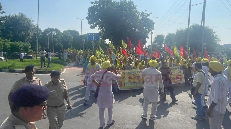 Farmers Protest in Chandigarh: 1000 Farmers Carry Peaceful Protest March 