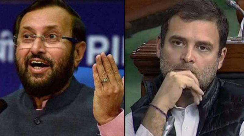 Prakash Javadekar slams Rahul Gandhi