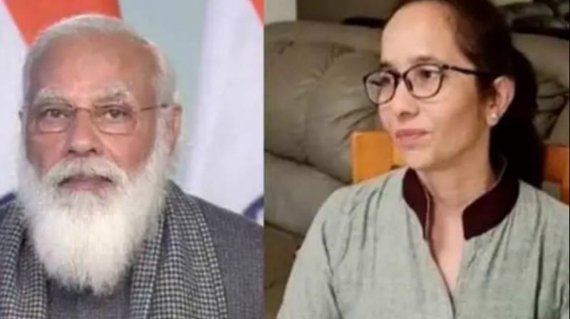 Narendra Modi and Sonal Modi