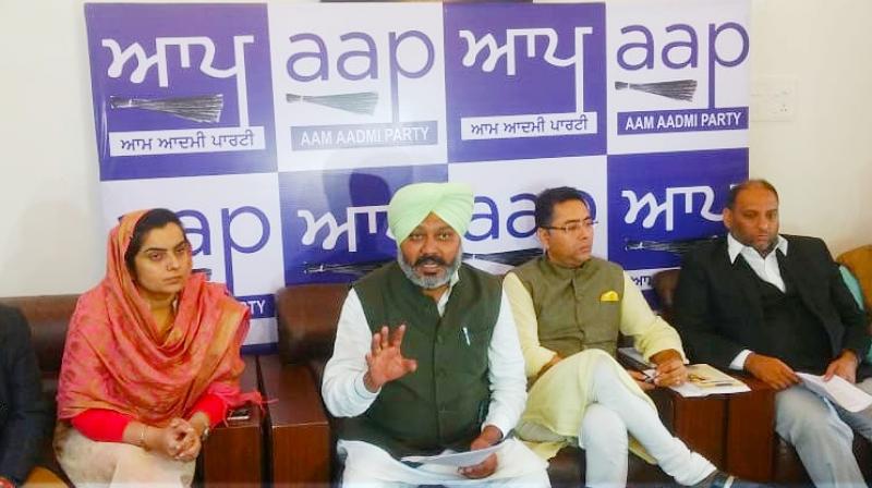 MLA Aman Arora and spokesperson MLA Prof. Baljinder Kaur
