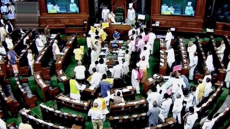 TDP members in the Lok Sabha today once again raised the issue of special category