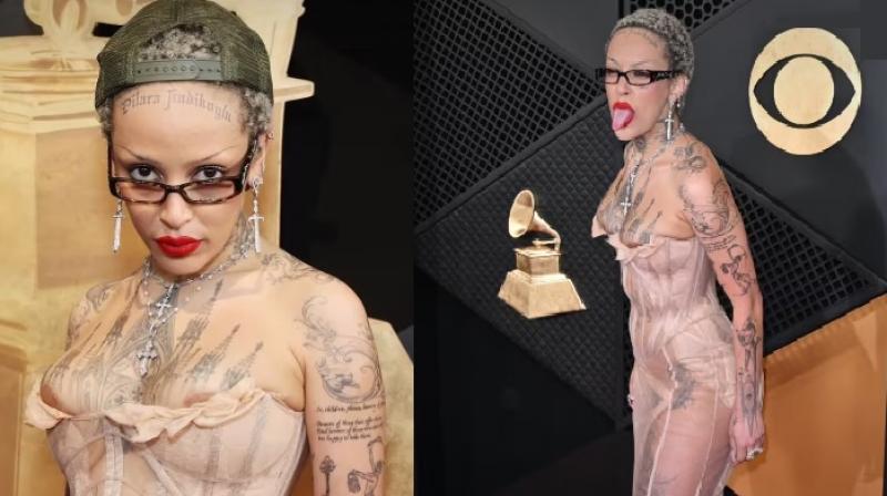 Grammy Awards 2024 Red Carpet, Miley Cyrus, Doja Cat Oops Moment