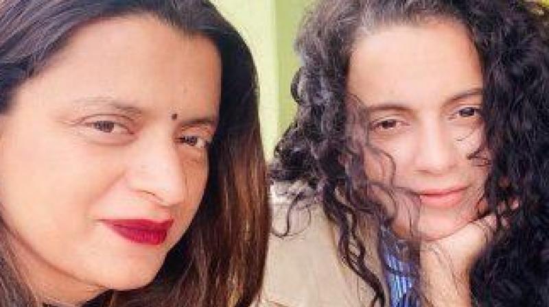 Rangoli Chandel and Kangana Ranaut