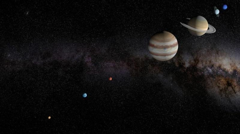 The night sky will be a stunning vision with all seven other planets in the Solar System 