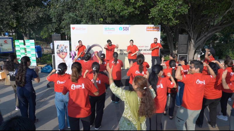 World Heart Day: Fortis Mohali Organises Unique Bhangra Session At Sukhna Lake