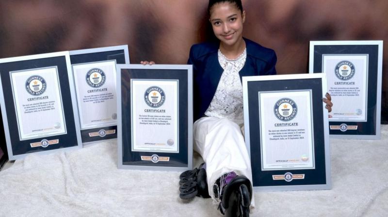 She holds 21 major records, including eight India Book Records and one Asia Book Record. File Photo.