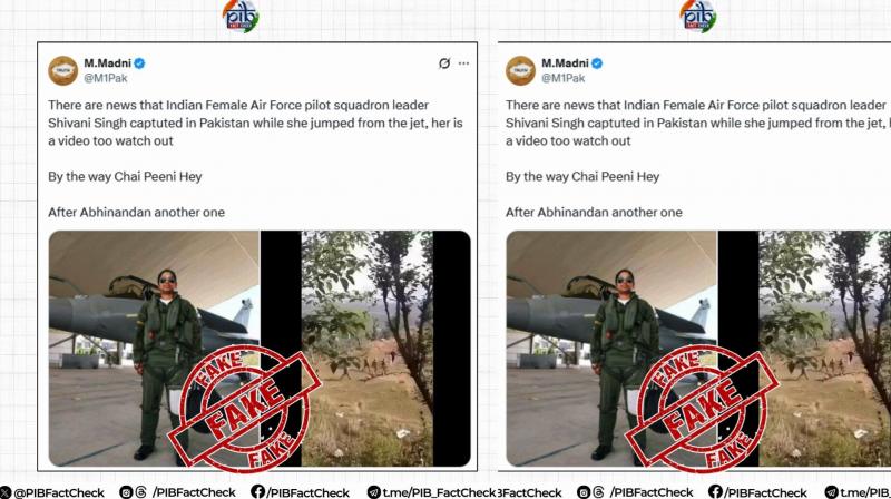 PIB Busts Fake News: No IAF Pilot  Shivangi Singh Captured, No Explosions at Srinagar Airport