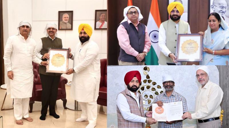 350th Martyrdom of Guru Tegh Bahadur Ji: Punjab Cabinet Ministers Call on Maharashtra, Jharkhand, and Delhi CMs to Extend Invitations