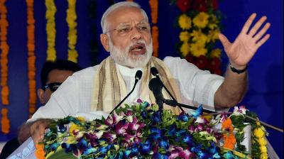 Narendra Modi will be on a day's visit tomorrow to Gujarat