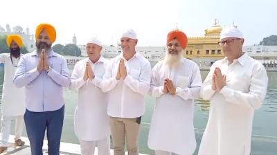 Brad Battin at Golden Temple in Amritsar