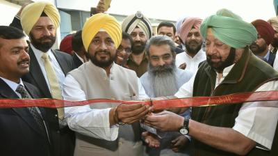 Capt Amarinder Singh during the inauguration of District Bureau of Employment and Enterprises at Ludhiana