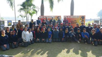 Participants pose for a group photo during the BirdWatching Workshop organised in run up to the MLF at the Lake Club