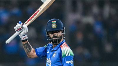 Fans have dubbed the child "Mini Kohli", with many commenting that there is "not even a 19-20 difference" (19-20 ka fark) between the two. File Photo.