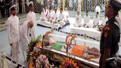 PM Modi pays tribute to Parrikar in Goa