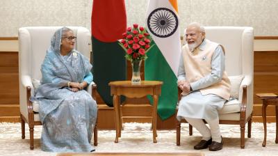 Bangladesh PM Sheikh Hasina with PM Narendra Modi