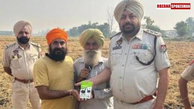 Ferozepur Police Rewards Farmers as Stubble Burning Declines, Launches Patrolling Efforts 